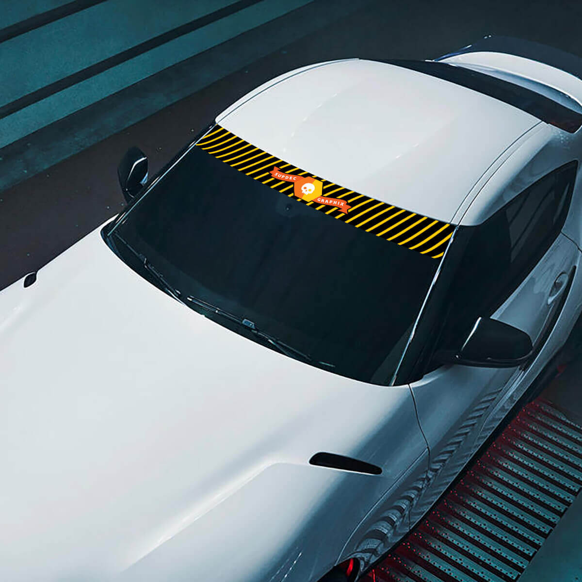 Parabrezza Logo del marchio SupDec Graphix Decalcomanie Adesivi Grafica Vinile
