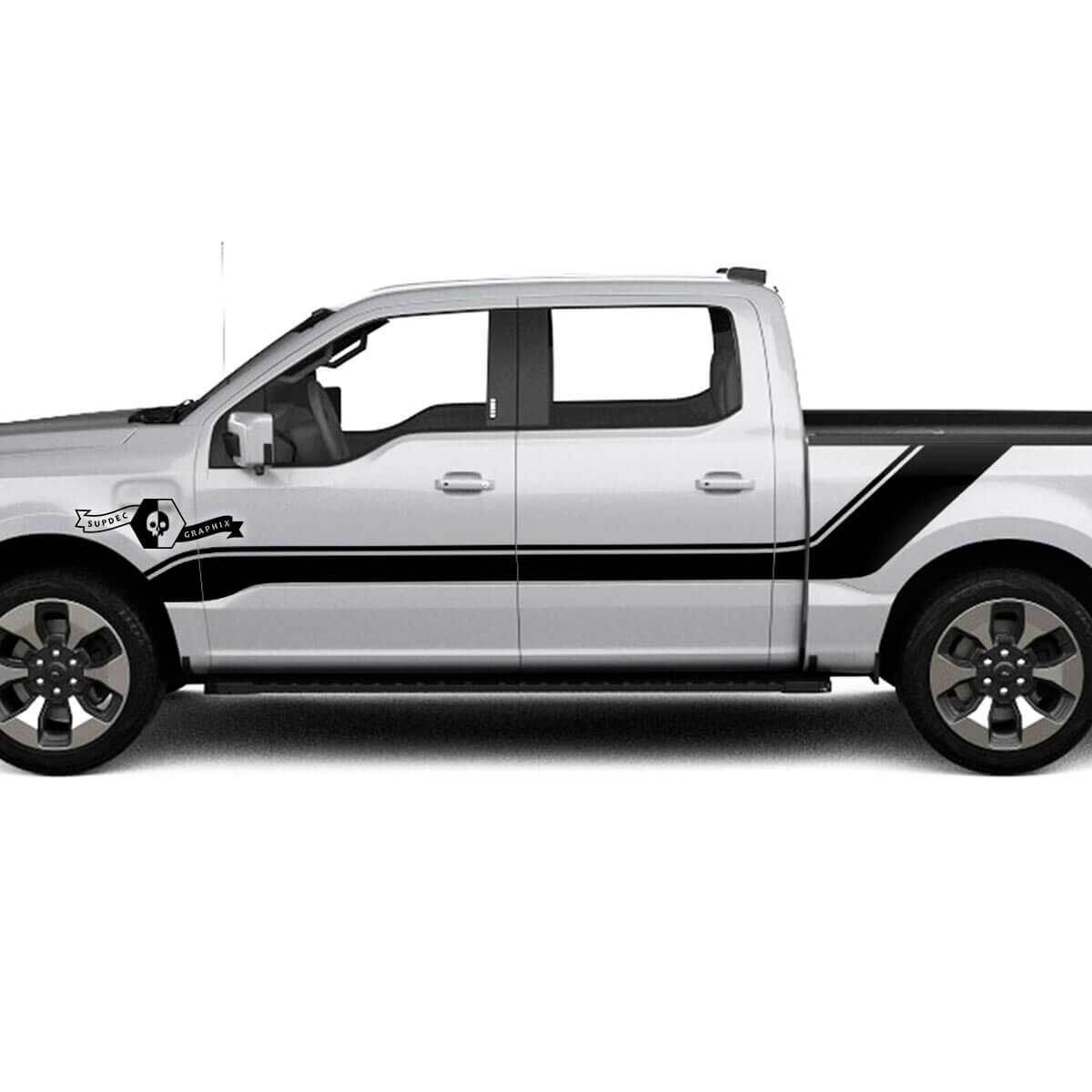 Parafango Porta Linee Letto Fasce Rifiniture Adesivi Corpo Grafiche Vinile Supdec Design per Musclecar truck Lightning 13507