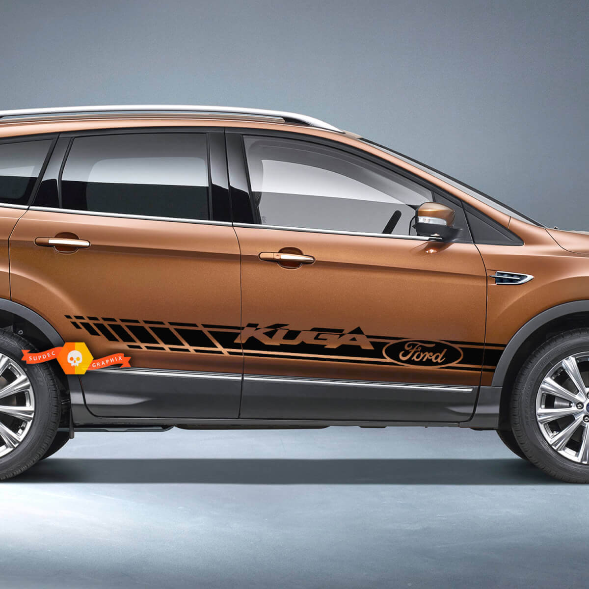 Coppia adesivi grafici in vinile con decalcomania per porte laterali Ford Kuga
