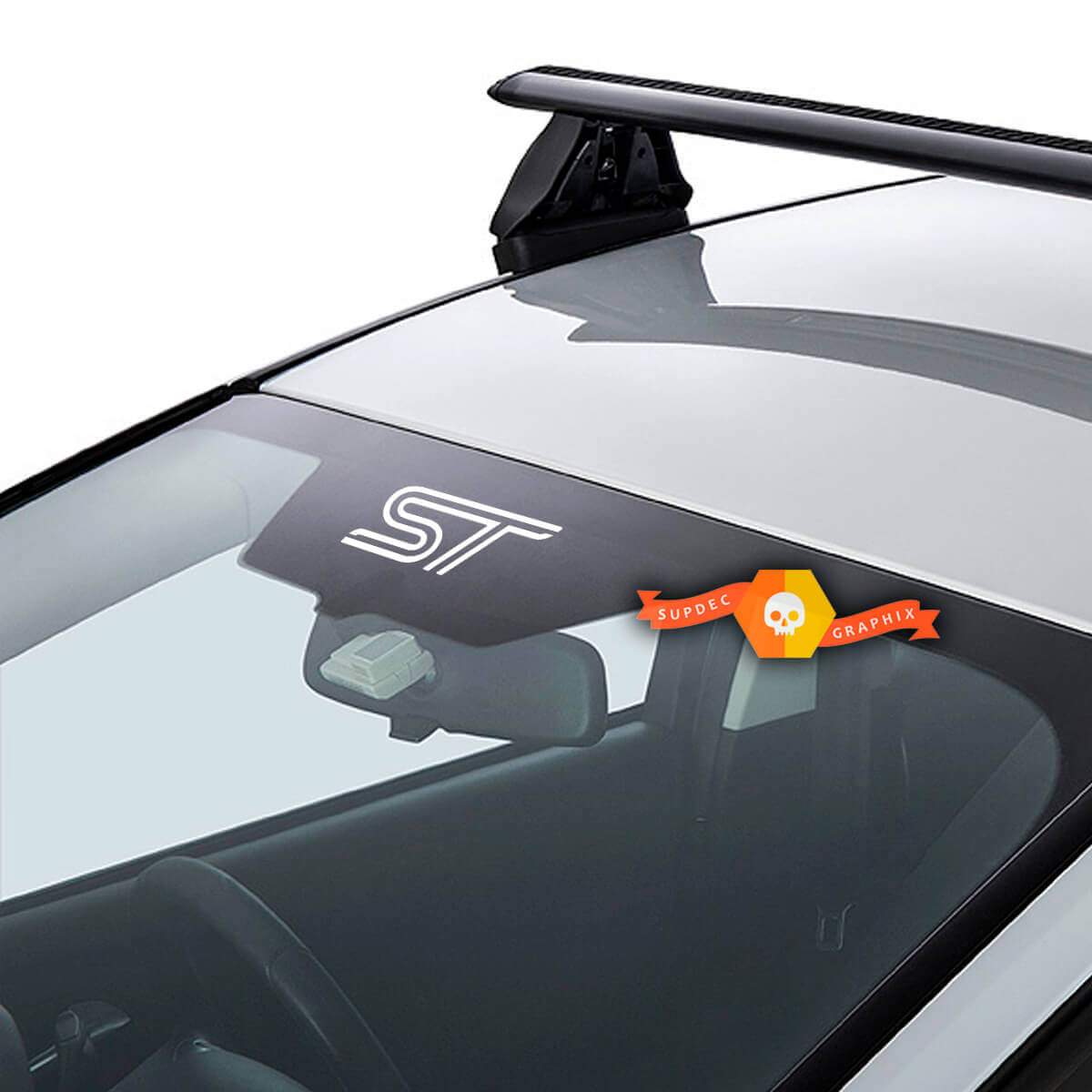 Adesivo in vinile tipo ST per parabrezza per Musclecar Focus Fiesta
