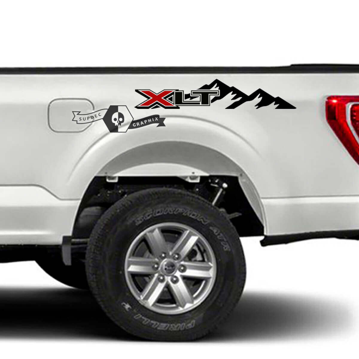 Kit adesivo in vinile con logo XLT Mountains Bedside per camion Musclecar XLT