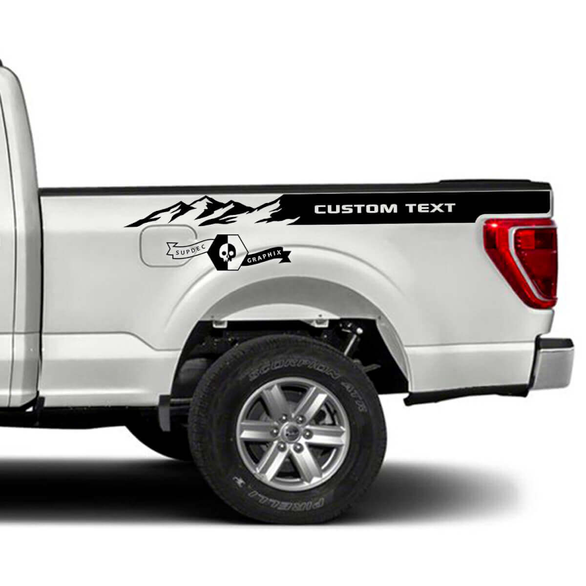 Kit di Adesivi in Vinile a Strisce Laterali Personalizzate per Letto di Montagna per Musclecar Truck XLT