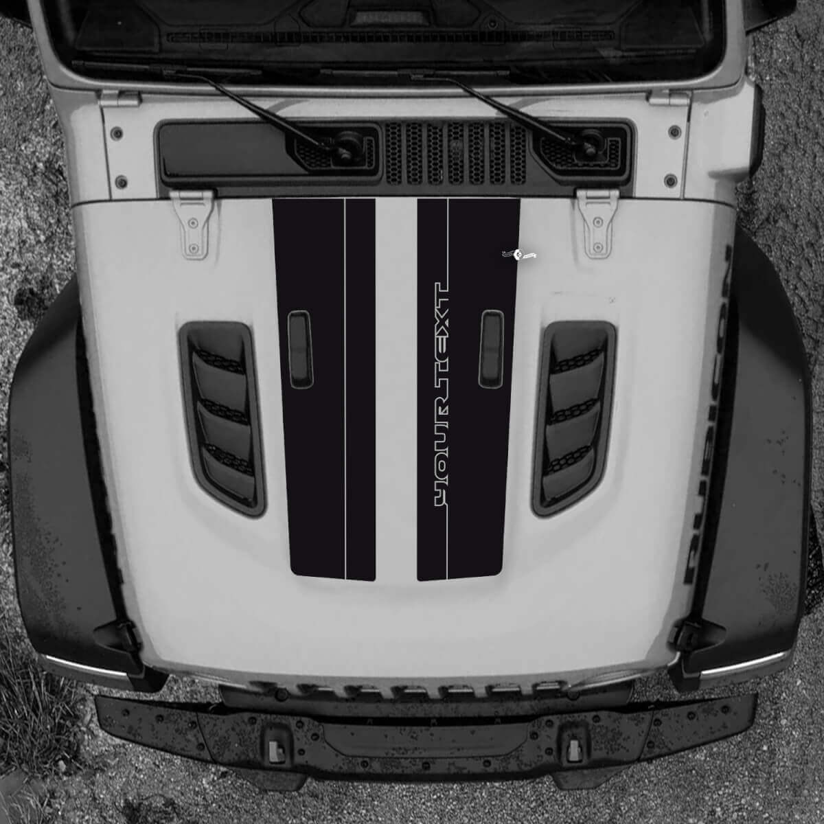 Cofano Jeep RUBICON Wrangler JL Vinile Banner Doppia Decalcomania Grafica
