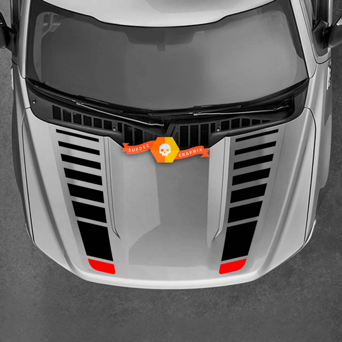 Decalcomanie grafiche Ford Maverick Adesivi Maverick per cofano montagne
