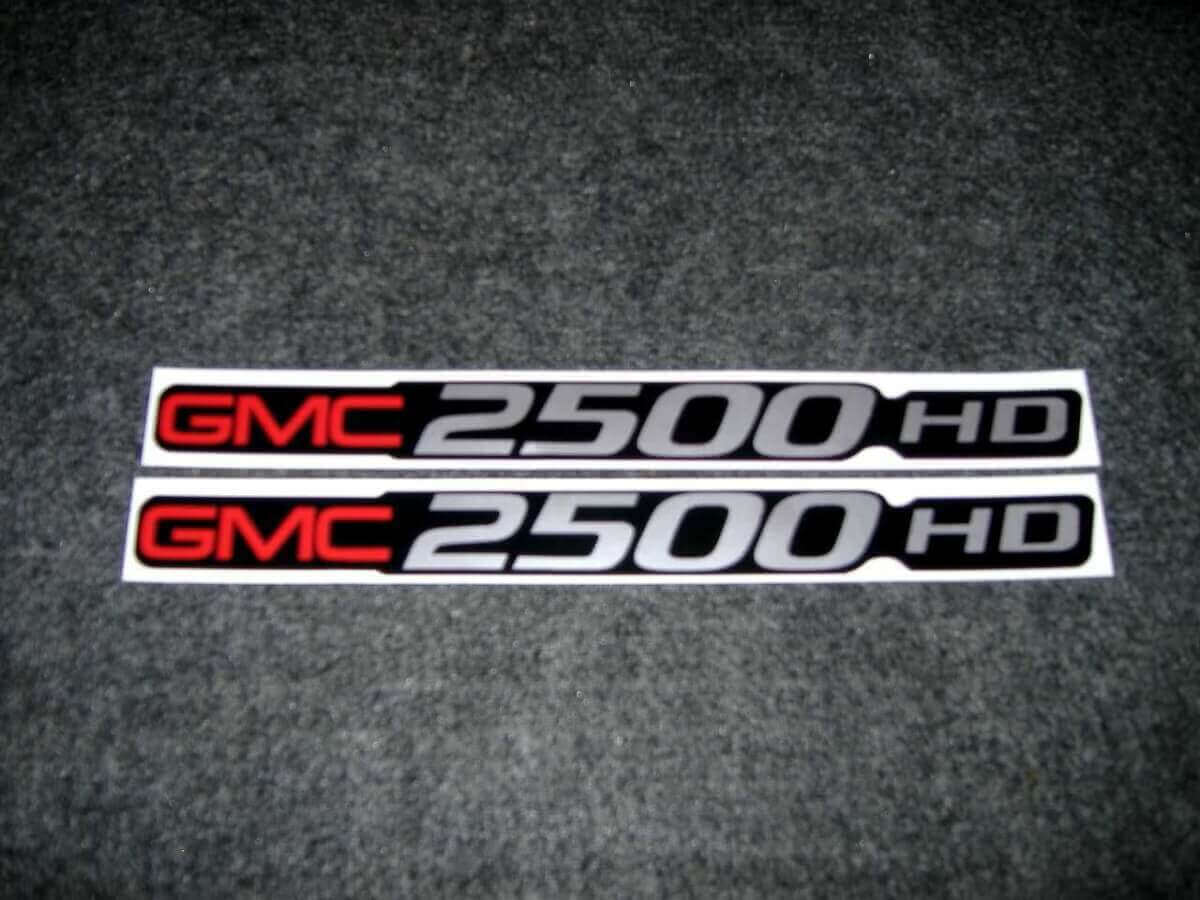 Set di Adesivi in Vinile Badge GMC 2500 HD per GMC Sierra