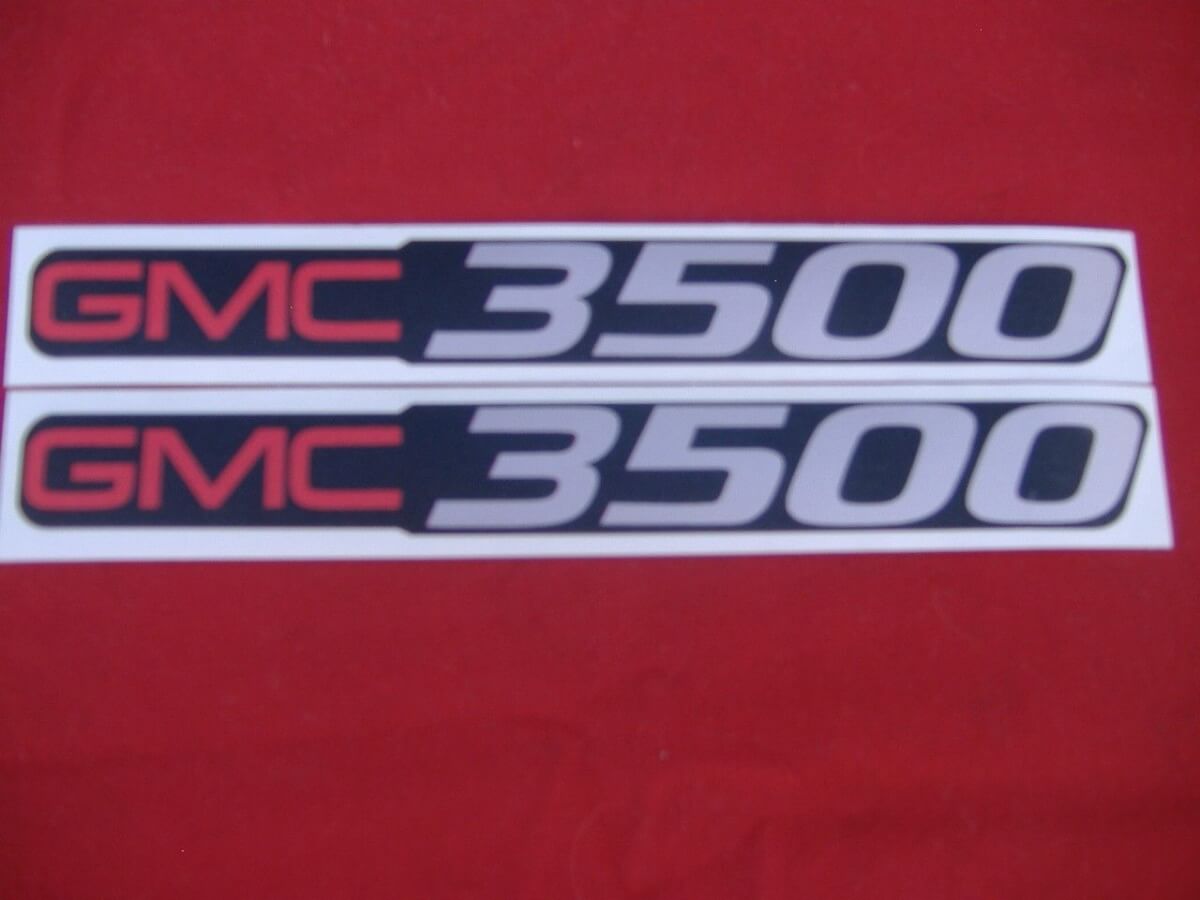 2 GMC 3500 DECAL GMC 3500 SIERRA SIZE BADGE DECALS ADESIVI