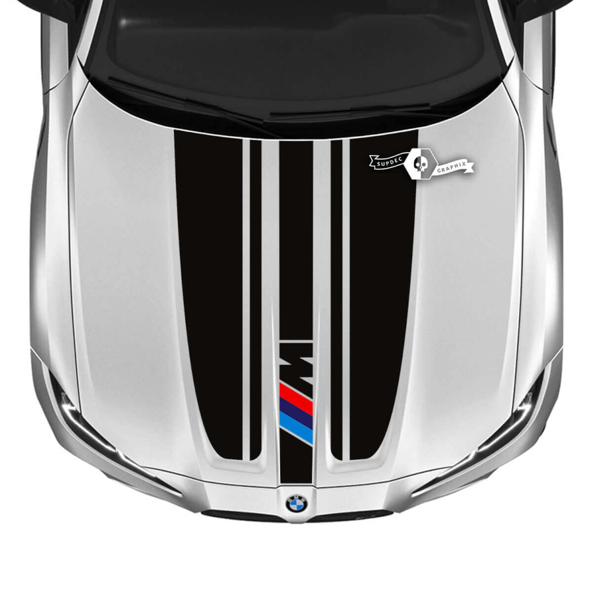 2021+ BMW M4 M3 G80 G82 G83 M Performance Hood M Colore Logo Adesivo decalcomania in vinile
