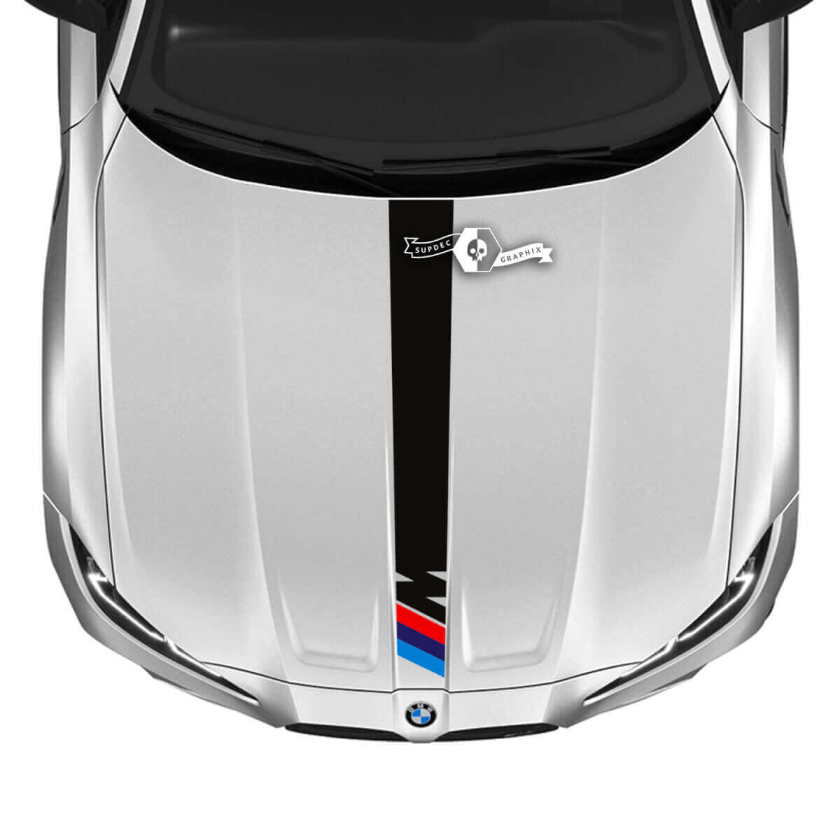 Adesivo in vinile a striscia centrale stile M per cofano per BMW M3 M4 G80 G82 G83 2021+