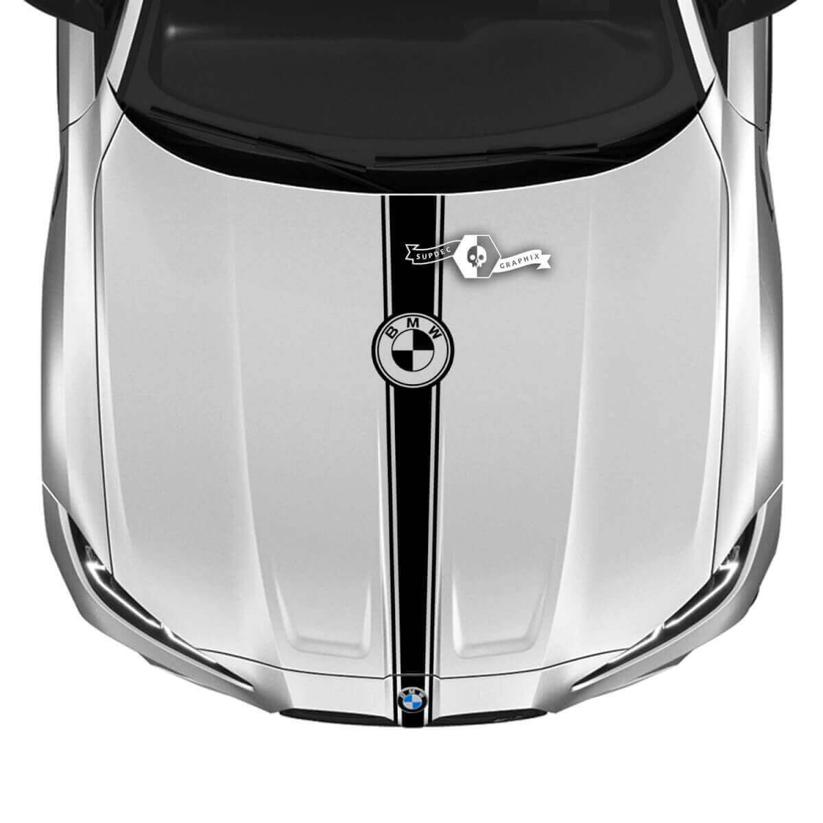 Adesivo Vinilico Stripe Centrale Cofano per BMW M3 M4 G80 G82 G83 2021+