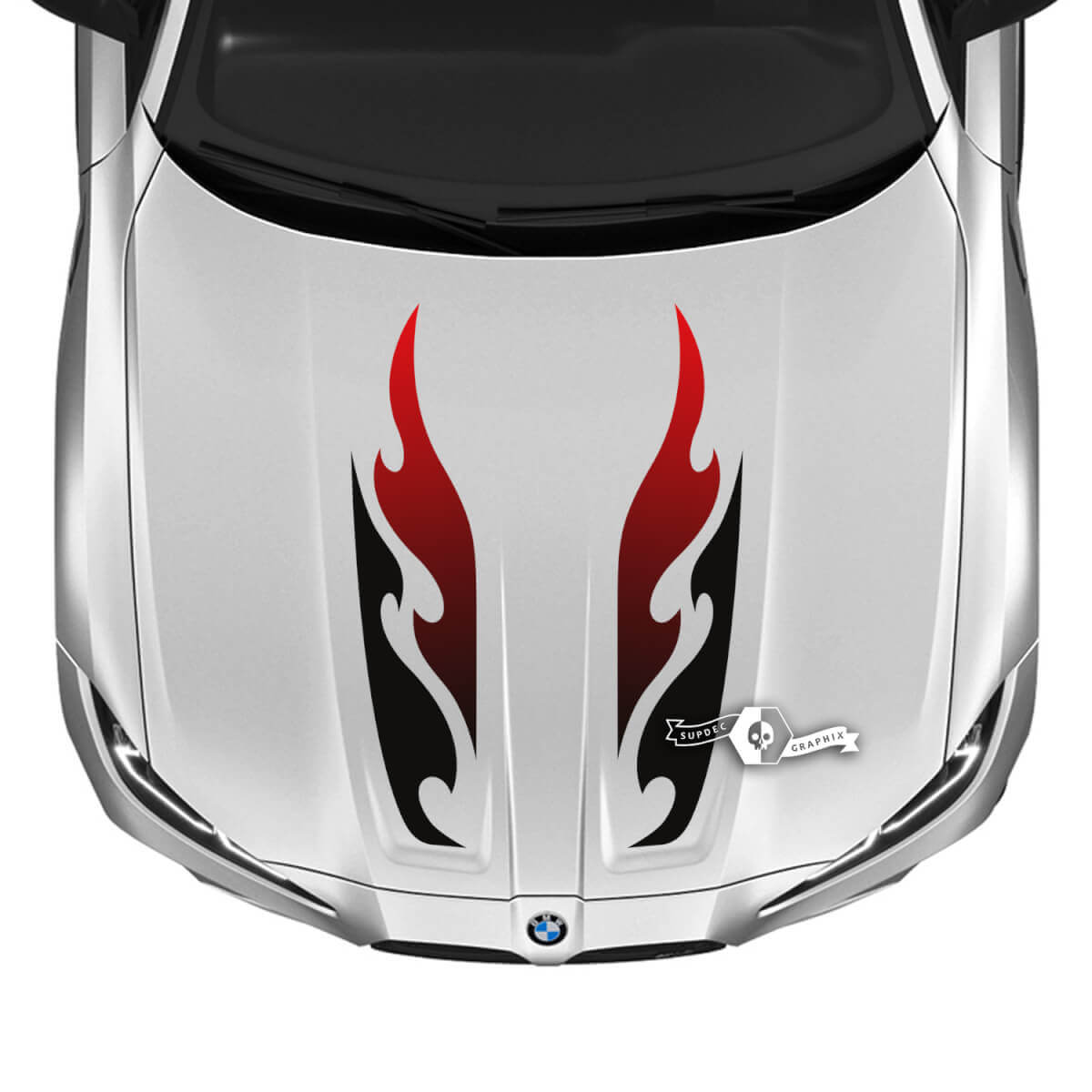 2021+ BMW M4 M3 G80 G82 G83 M Performance Hood M gradiente adesivo decalcomania del vinile 2 colori
