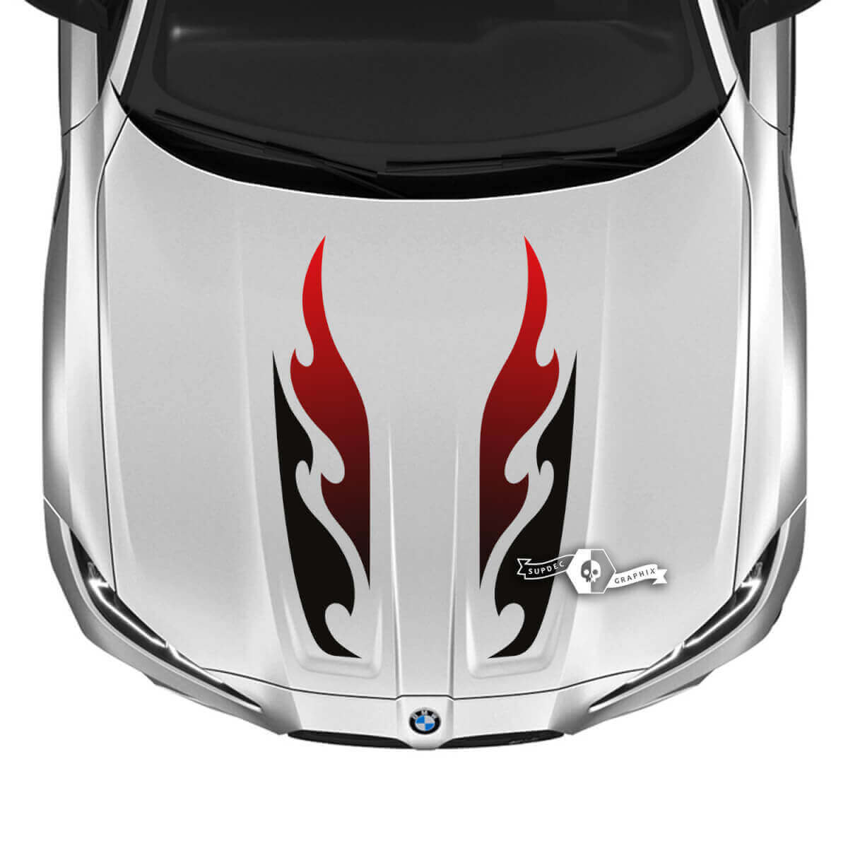 Set di Adesivi in Vinile Fiamma Cofano 2021+ BMW M3 G80 M4 G82 G83