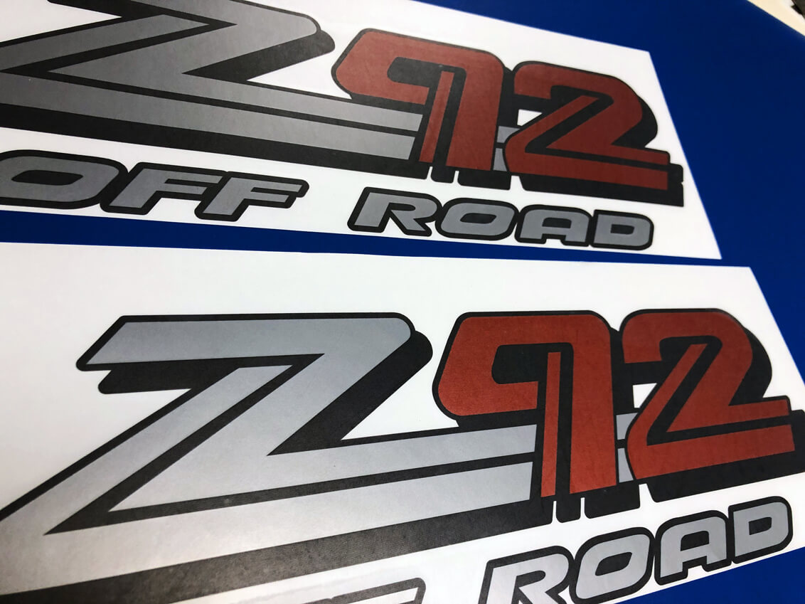 Set di Adesivi in Vinile Z92 Off Road per GMC Sierra Yukon Canyon
