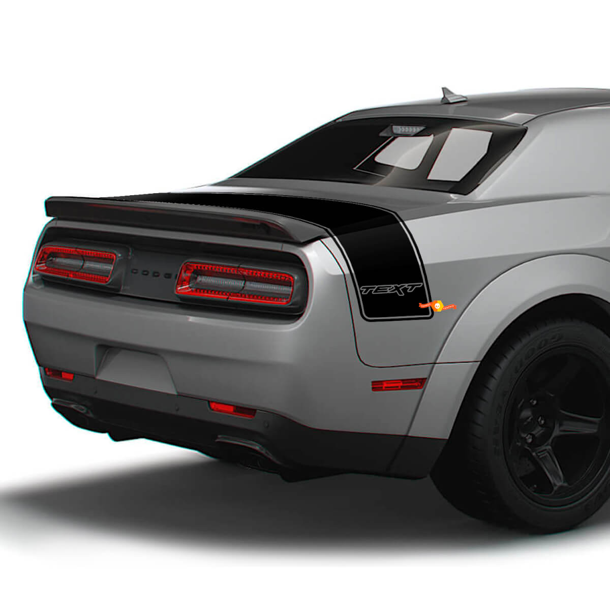 Adesivi in vinile a strisce personalizzate per baule posteriore Dodge Challenger