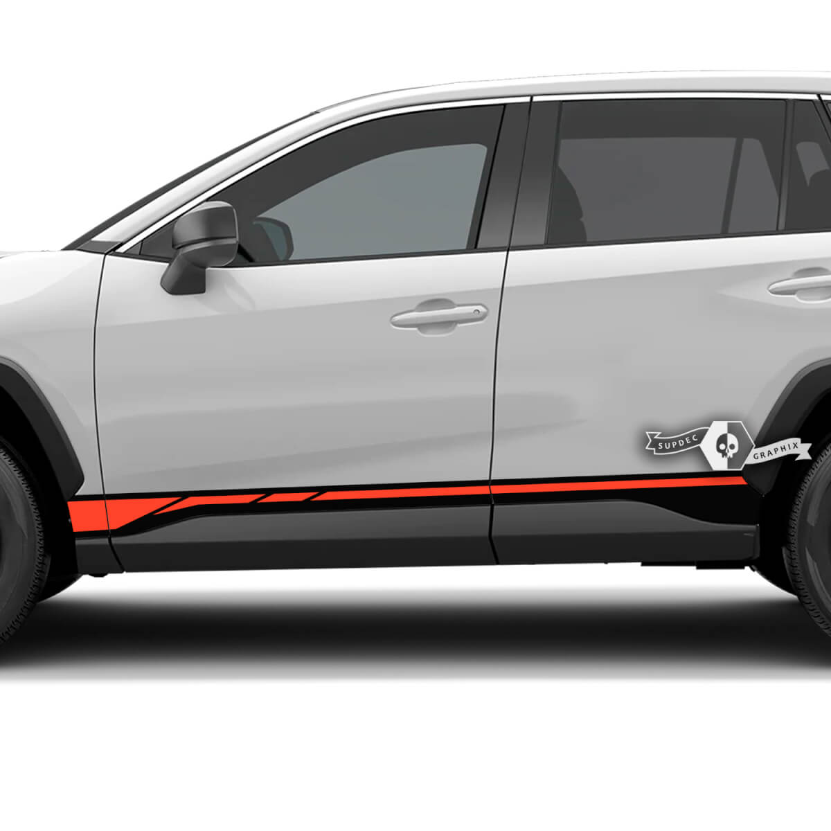 Adesivo Vinile Strisce Stile Racing per Battitacco Toyota RAV4 2019-2026