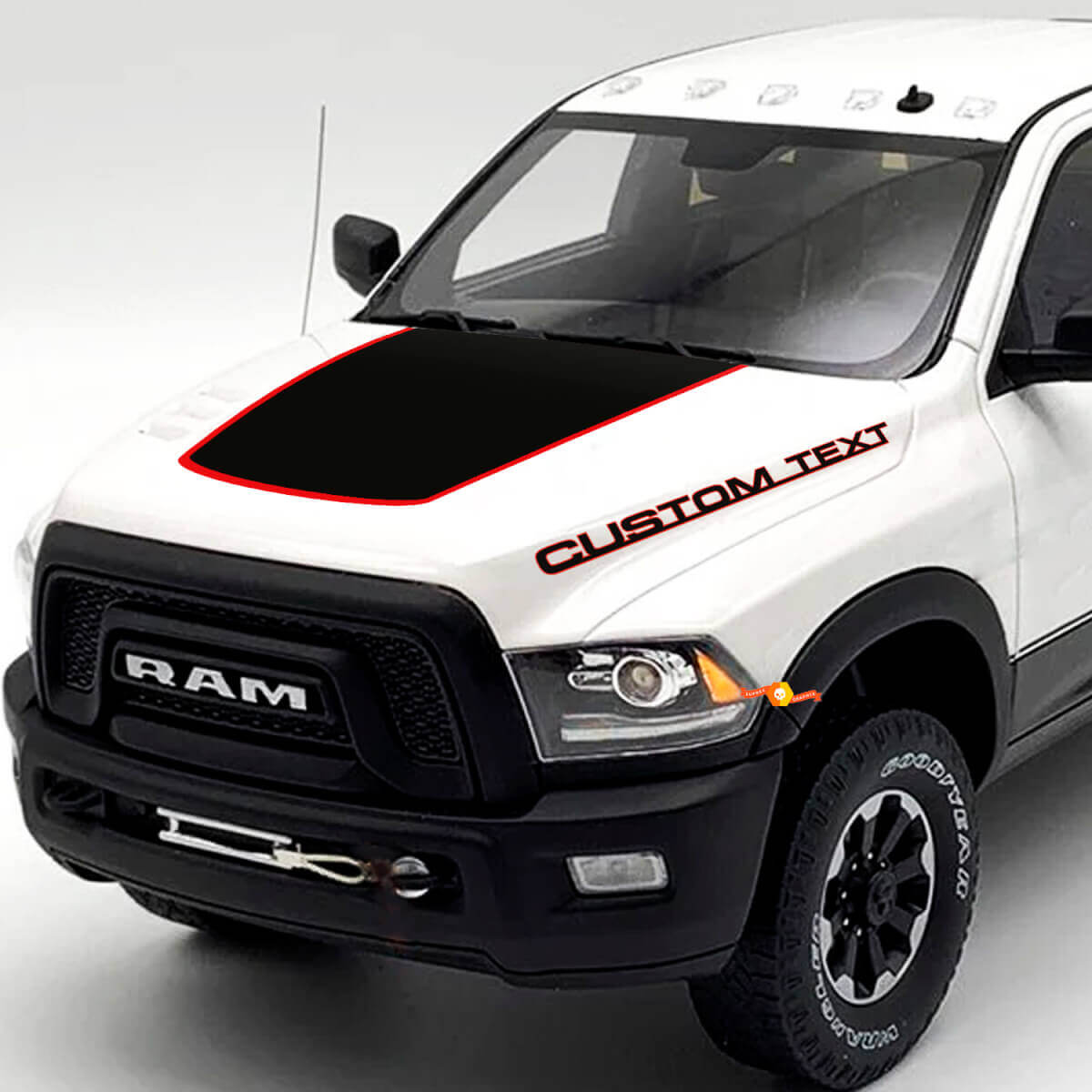 Set di adesivi in vinile personalizzati e oscuranti per cofano per Dodge Ram 2500 Power Wagon