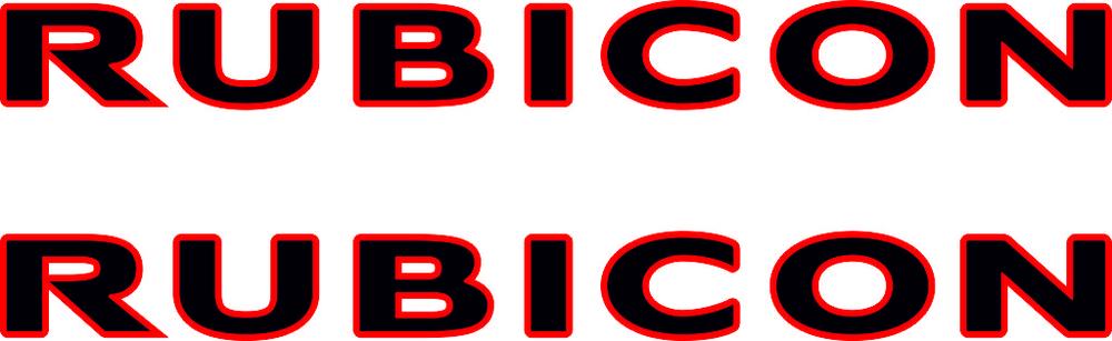 2 JEEP Rubicon Wrangler CJ TJ YJ JK XJ Decalcomania in vinile