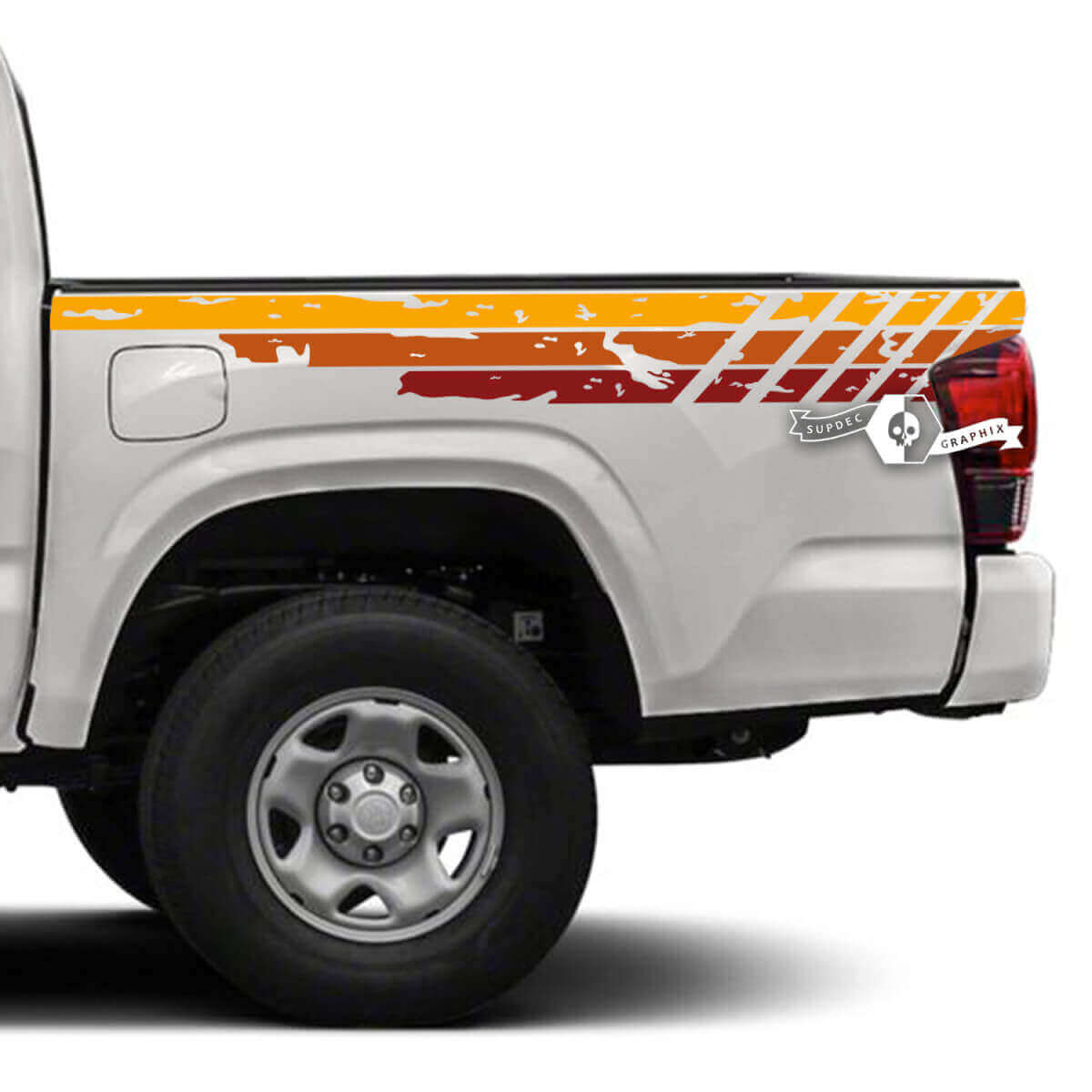 Adesivo in vinile vintage consumato a strisce per comodino per Toyota Tundra