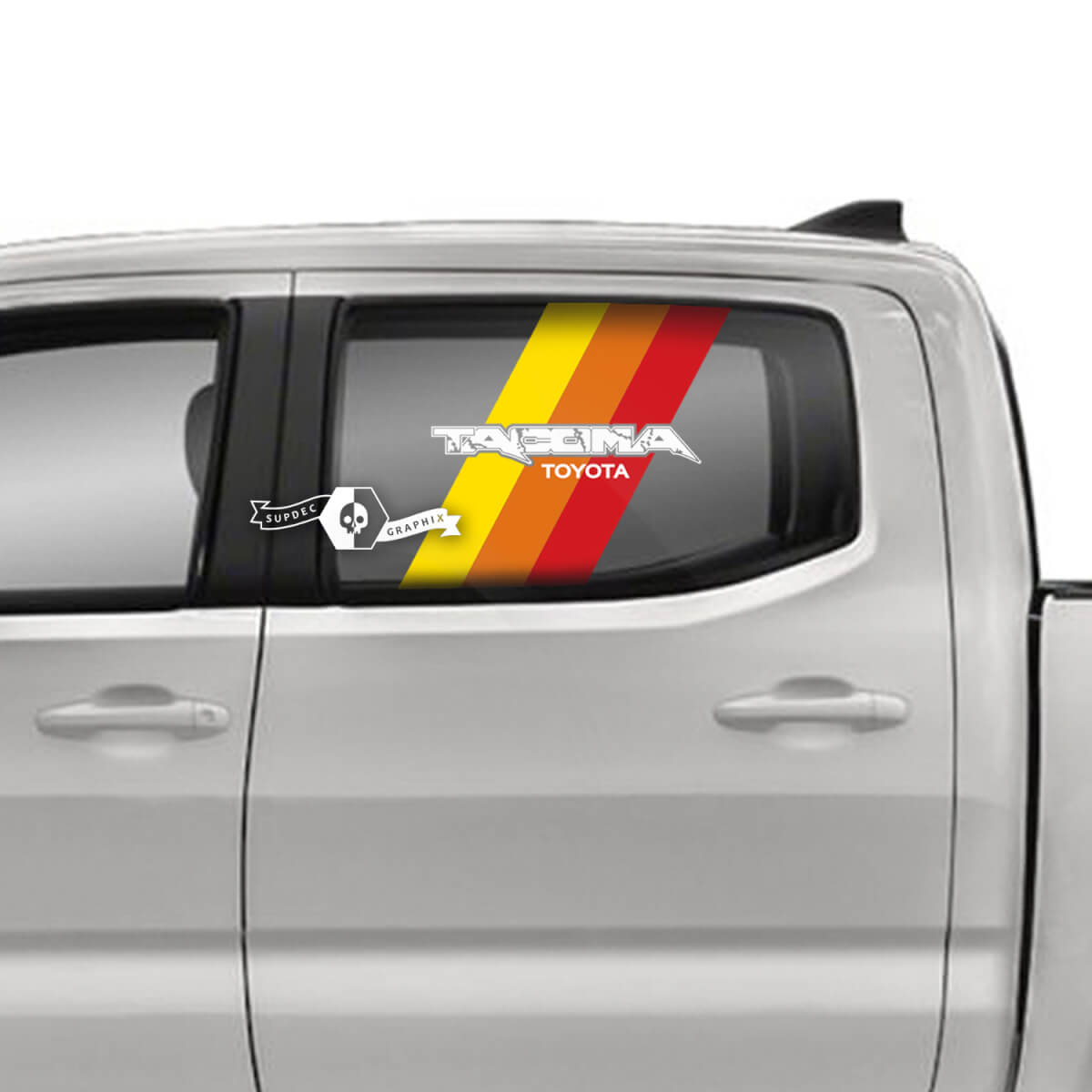 Adesivo grafico per decalcomanie in vinile a strisce Old School in stile Toyota Tacoma Raptor
