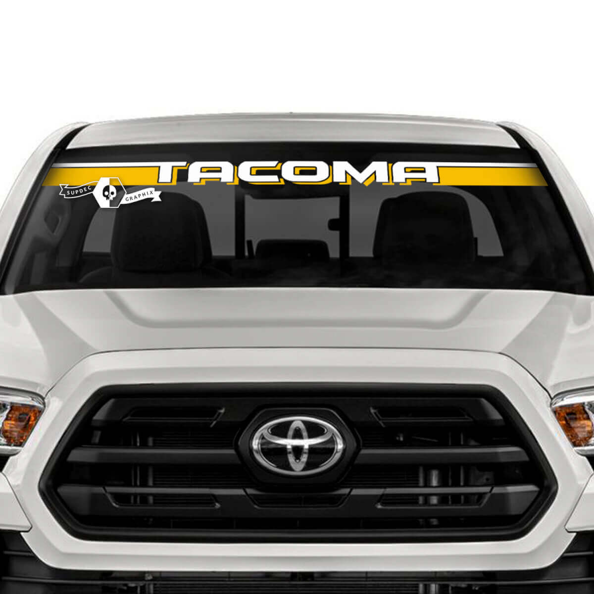 Toyota Tacoma SR5 parabrezza linea ombra decalcomanie in vinile adesivo grafico 2 colori
