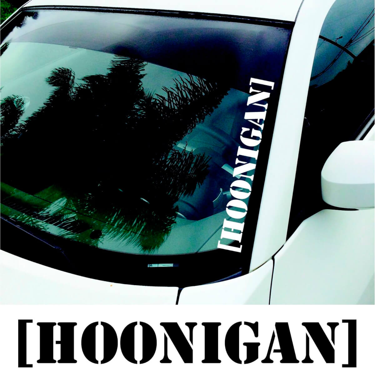 3x HOONIGAN grandi adesivi per parabrezza Drift JDM EURO DUB decalcomanie Vinile
