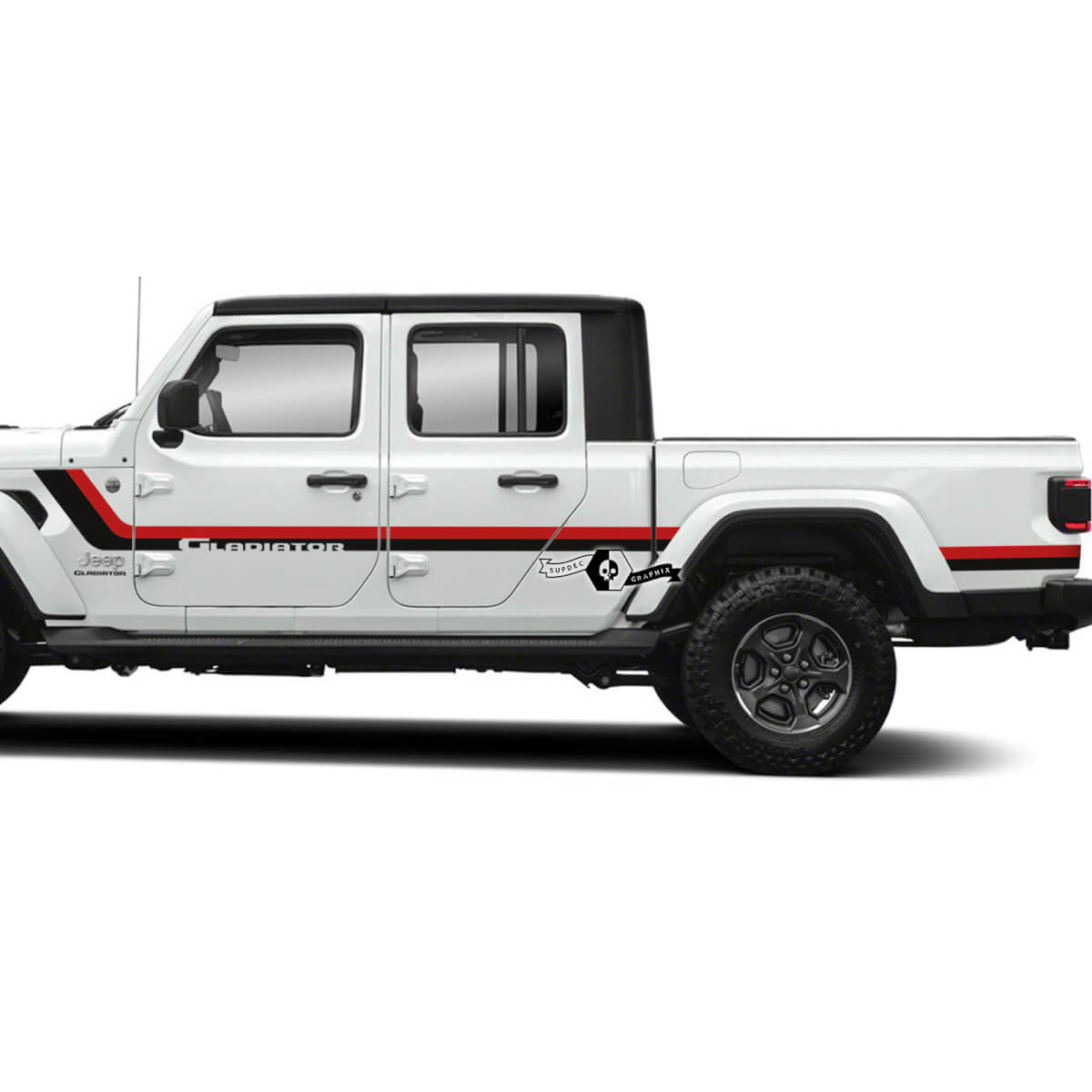 Jeep Gladiator Rubicon Retro Vintage 4x4 Off-Road Racing Stripe Kit Sport Off Road 2 colori
