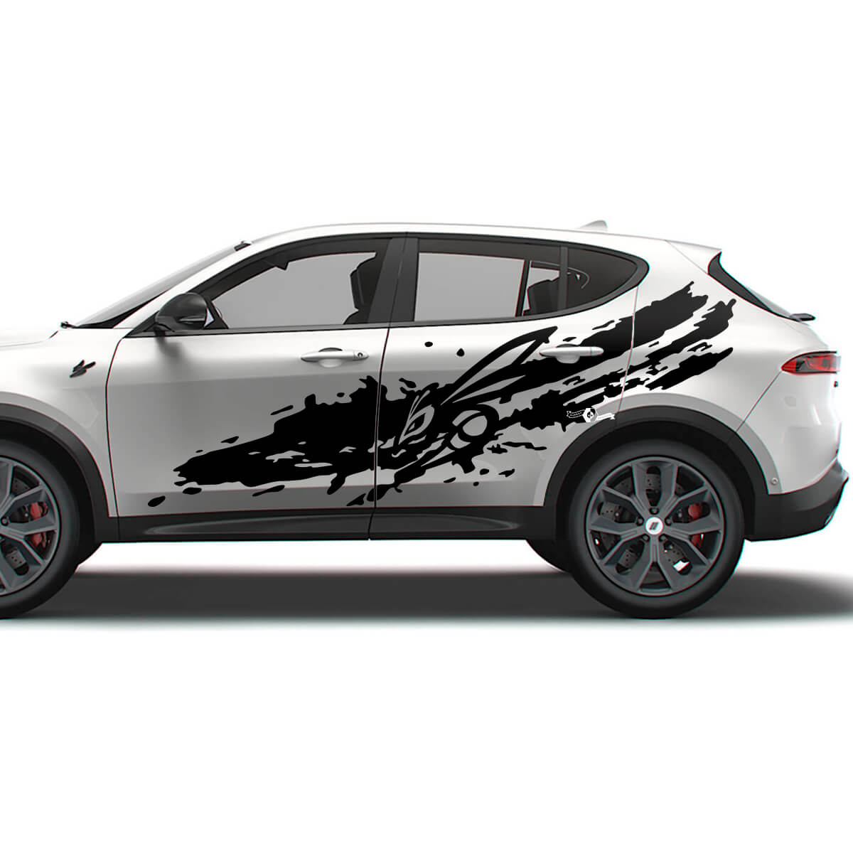 Kit Adesivi Laterali in Vinile Stile Schizzi di Fango con Logo Hornet per Dodge Hornet