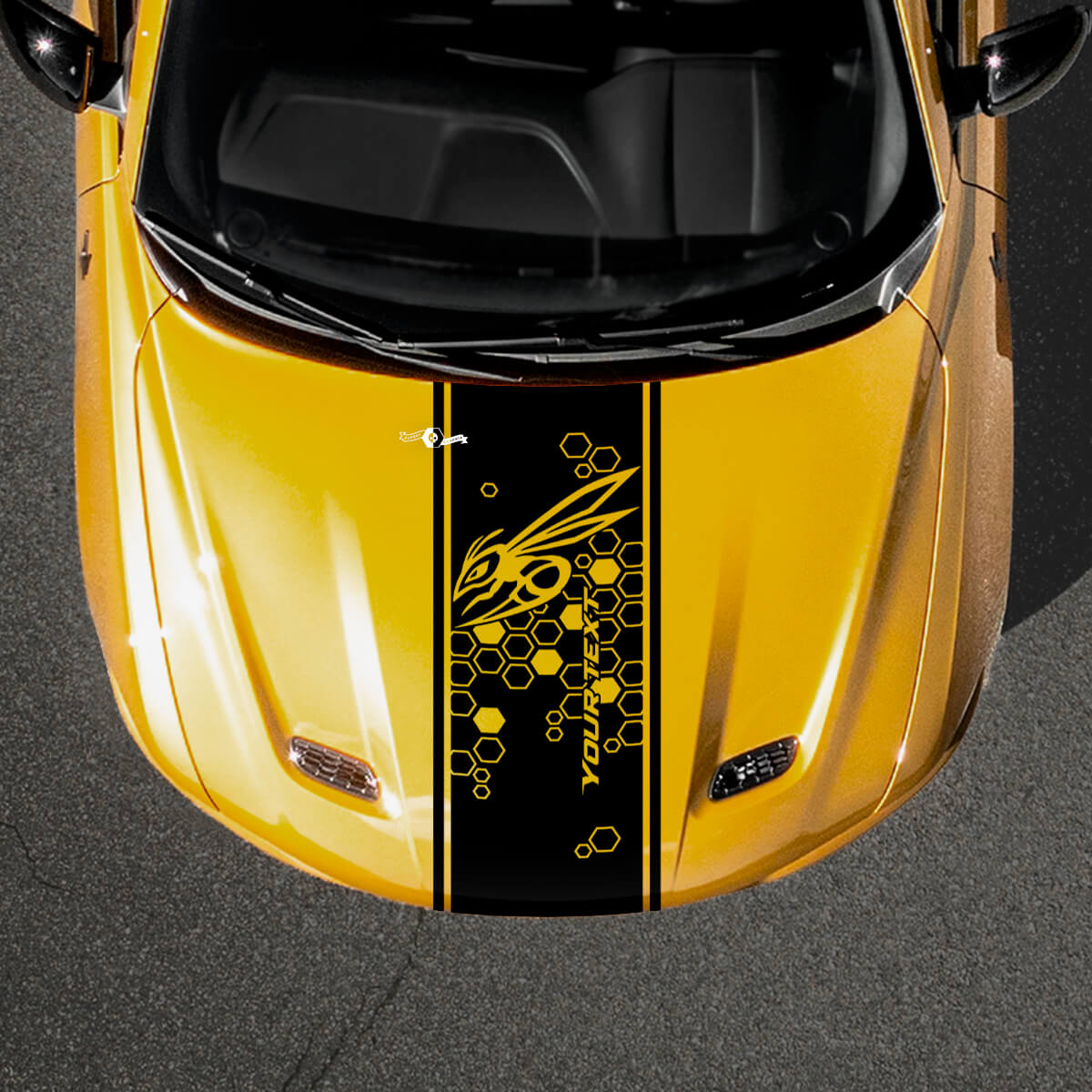 Adesivo in Vinile a Strisce Honeycomb Hornet per Cofano Dodge Hornet