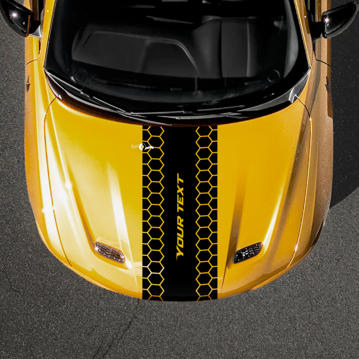 Adesivo in vinile a striscia stile nido d'ape personalizzato per cofano Dodge Hornet
