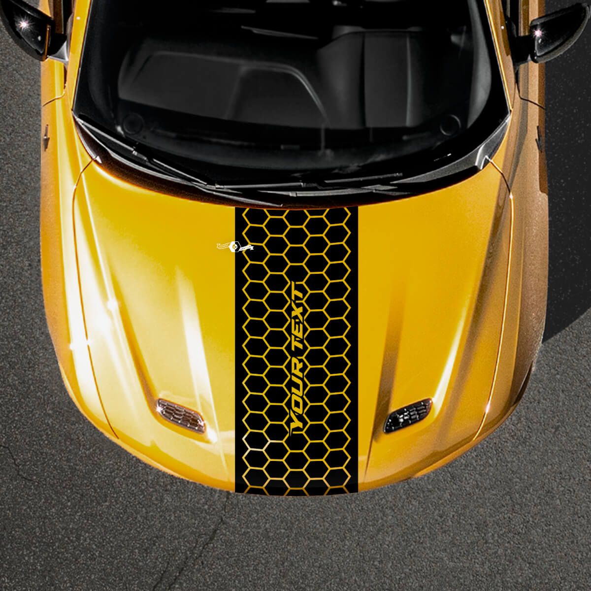 Adesivo in vinile personalizzato a strisce sul cofano stile nido d'ape per Dodge Hornet
