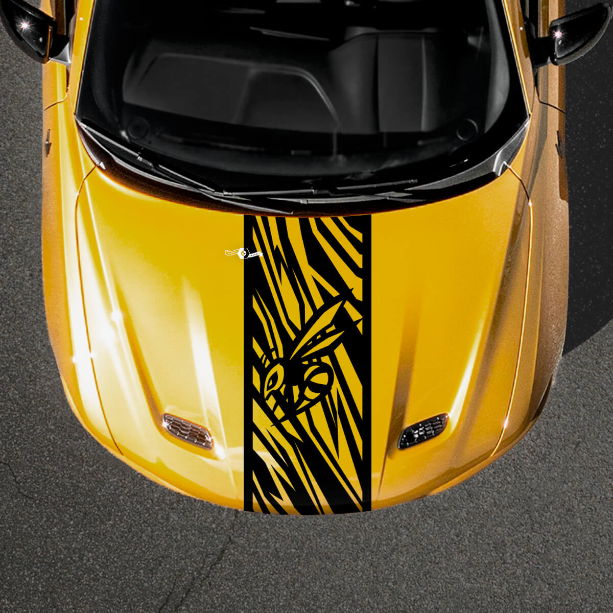 Adesivo in vinile con striscia logo Hornet per cofano Dodge Hornet