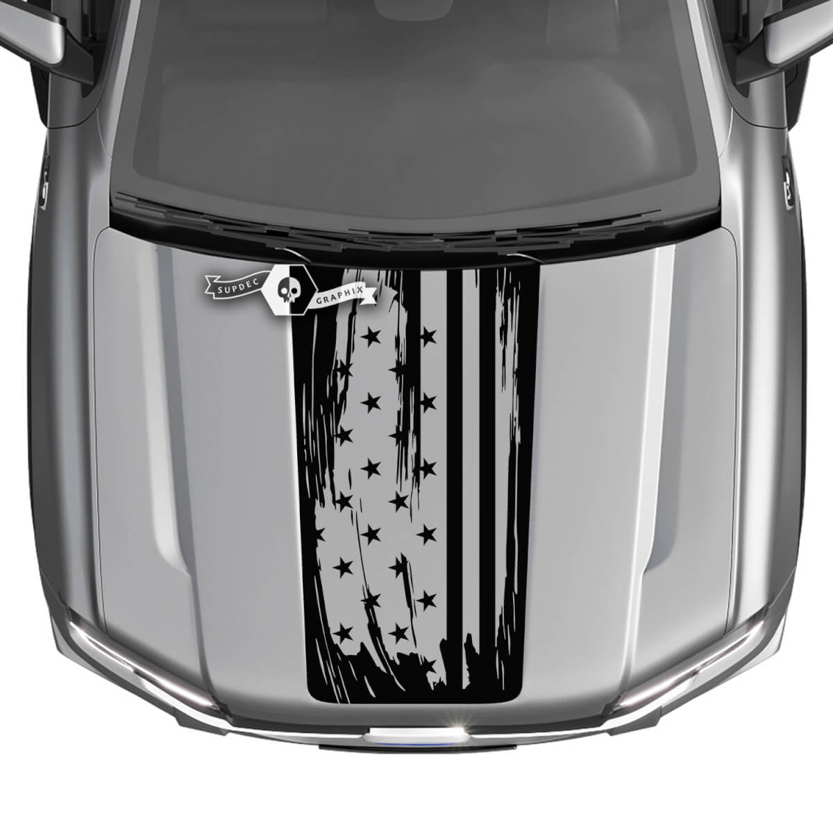 Ford Ranger Hood USA Flag distrutto camion strisce grafiche adesivi decalcomanie
