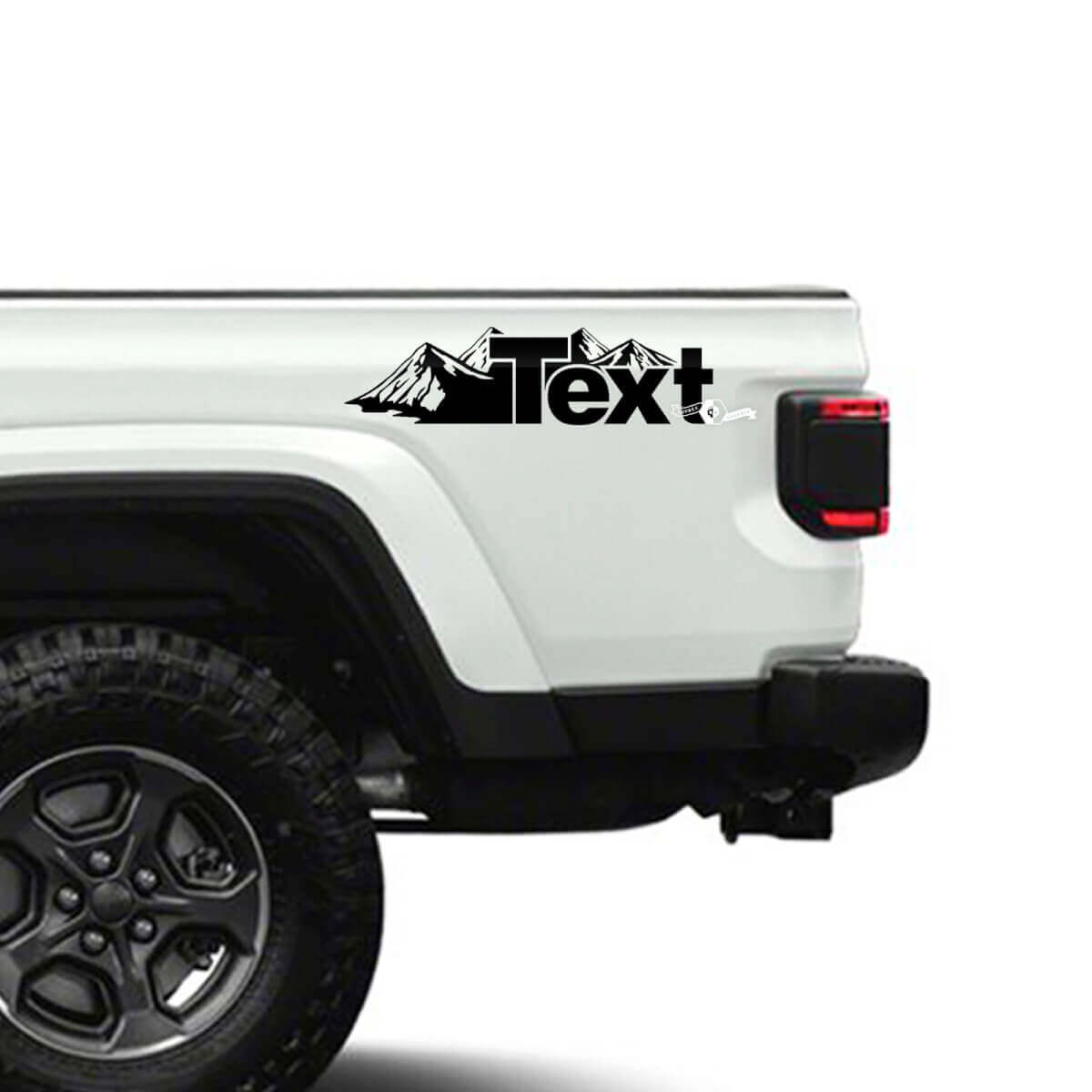 Adesivi laterali in vinile stile montagna personalizzati per Jeep Gladiator