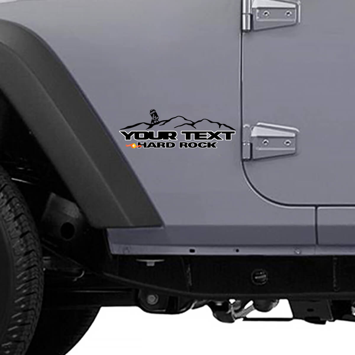 Adesivo laterale in vinile stile montagne R2-D2 per Jeep Wrangler Unlimited