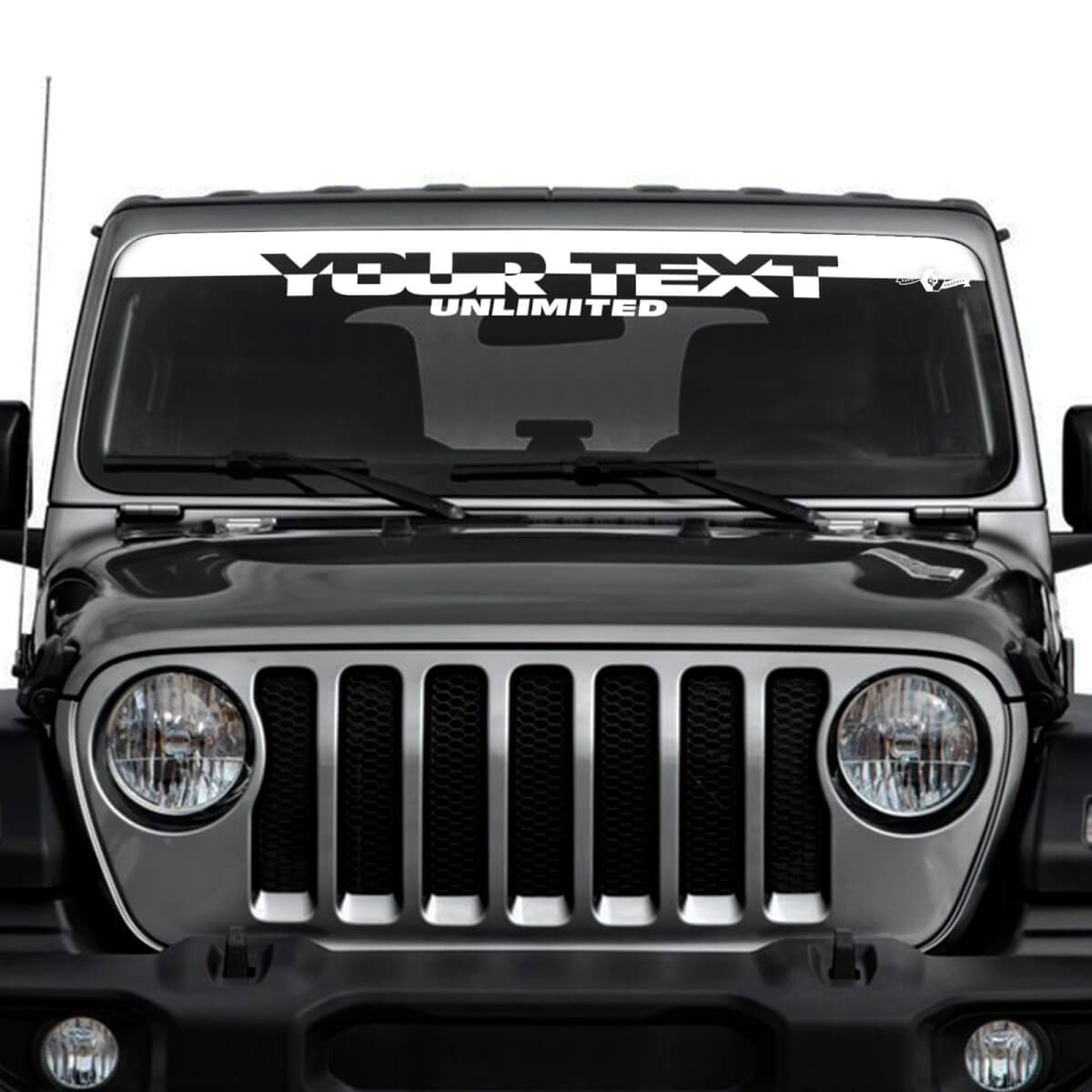 Adesivi in vinile personalizzati per parabrezza per Jeep Wrangler Unlimited