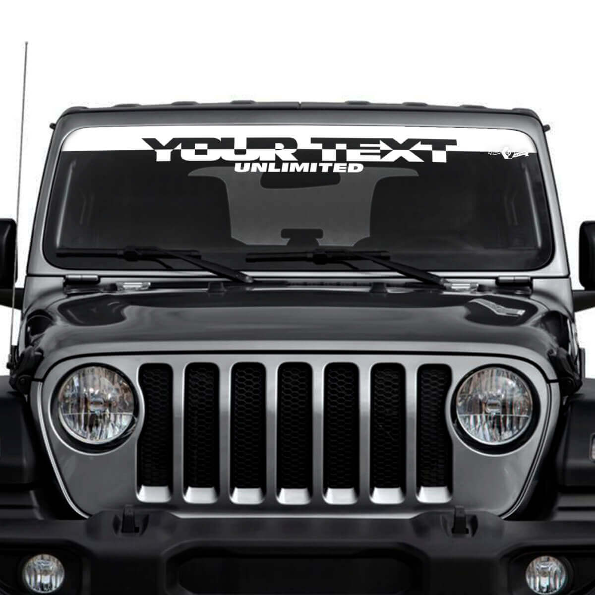 Adesivi in vinile personalizzati per parabrezza per Jeep Wrangler Unlimited