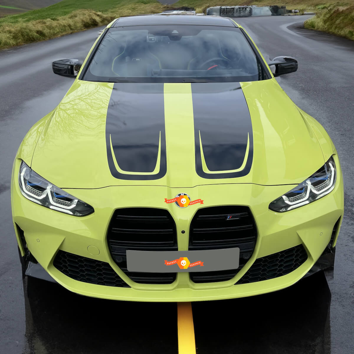 Adesivo in vinile CSL Style per cofano Strisce per BMW M4 M3 G80 G82 G83 2021+