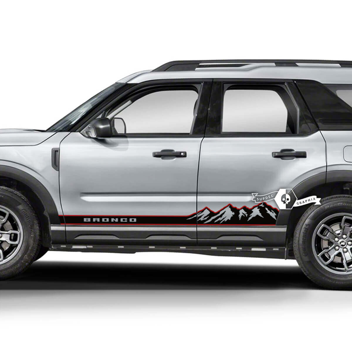 2x adesivi per decalcomanie con logo Musclecar horse Mountains Forest Doors laterali 2 colori
