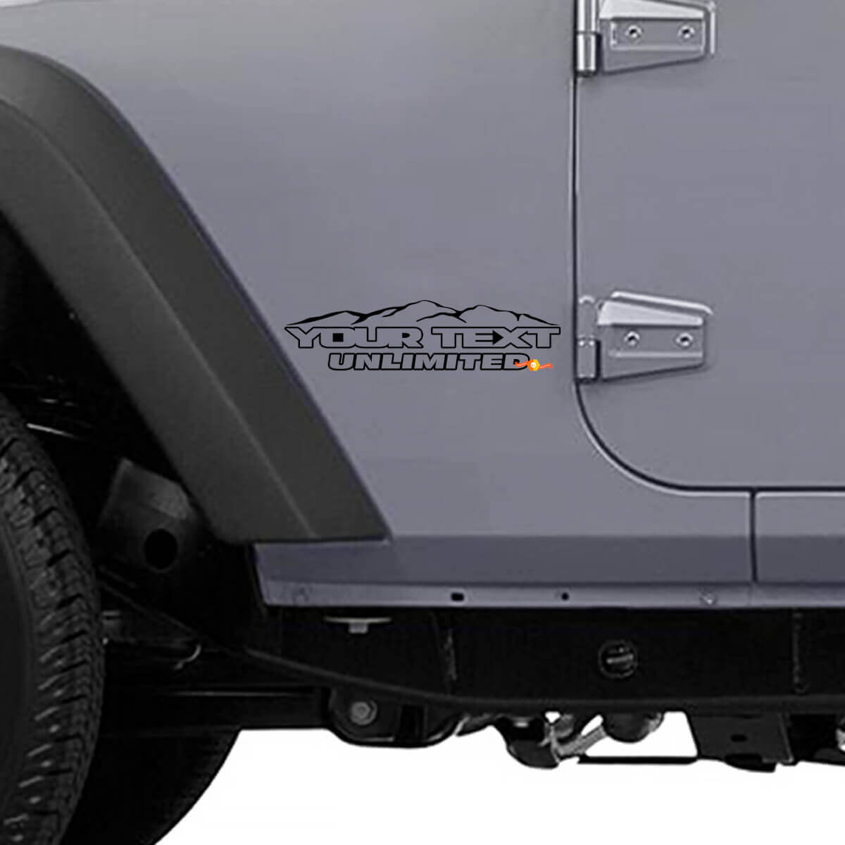 Kit di adesivi laterali personalizzati Mountain Style per Jeep Wrangler Unlimited