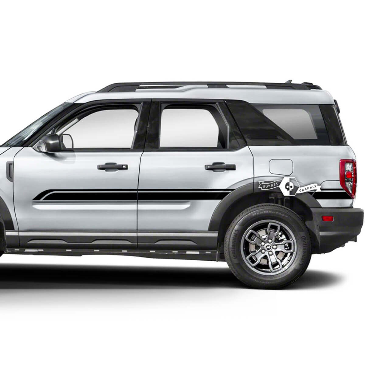 2x adesivi per decalcomanie della linea di rivestimento del parafango laterale delle porte Musclecar horse
