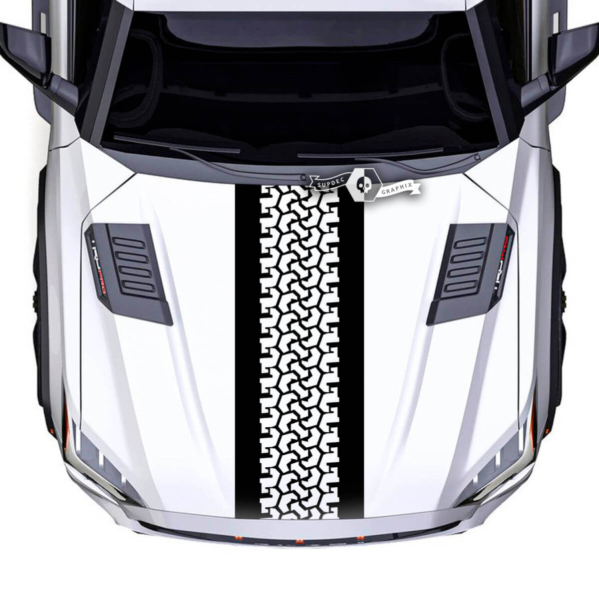 Toyota Sequoia Hood Tire Track Off Road Fango Vinile Adesivo Decalcomania adatta Toyota Sequoia
