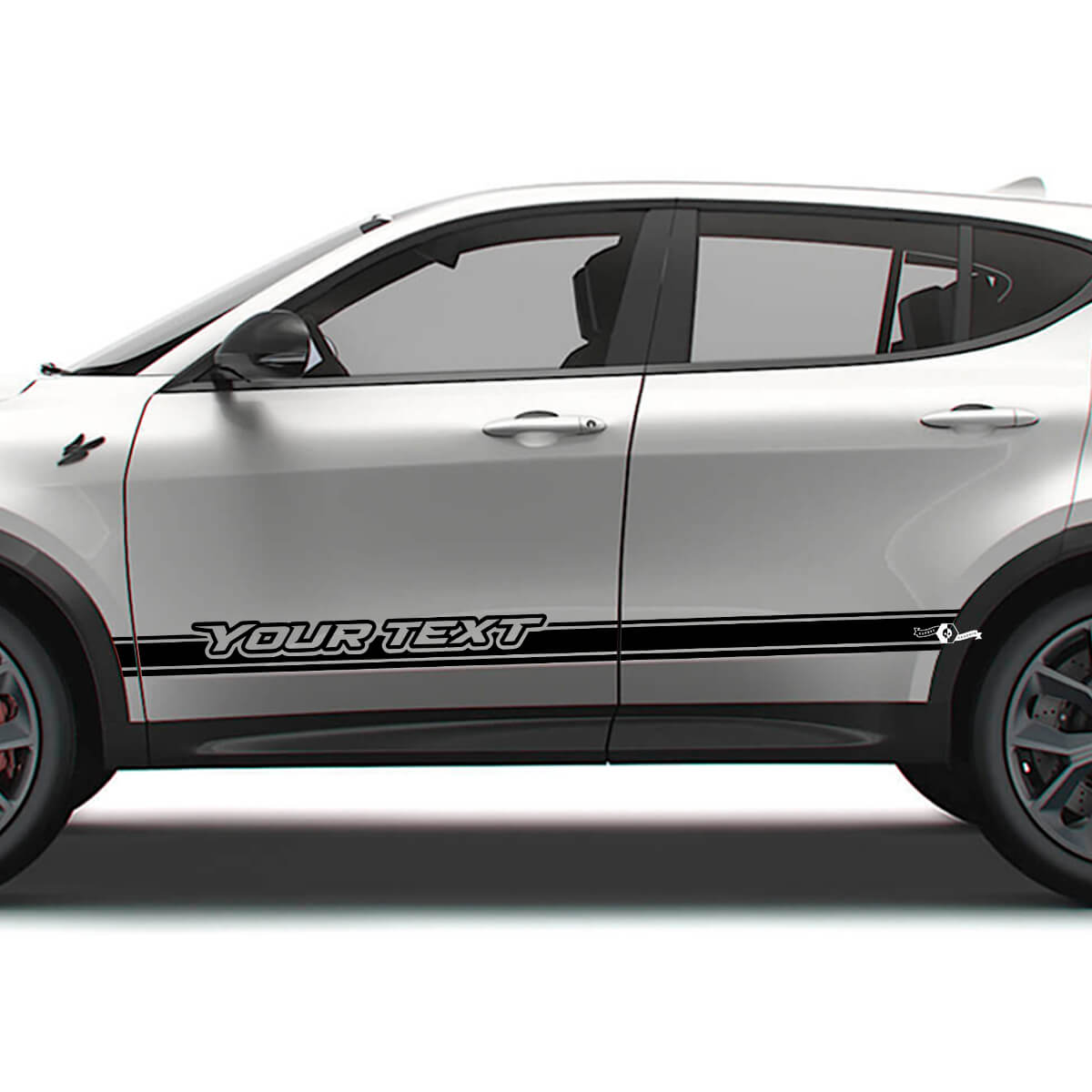 Adesivi in vinile personalizzati a fascia laterale per porta per Dodge Hornet