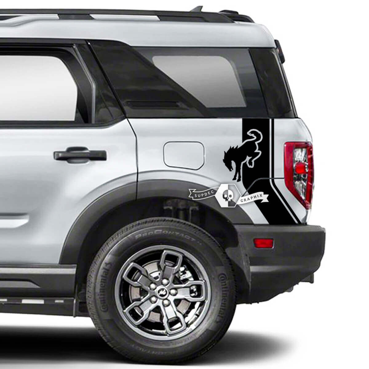 2 adesivi per decalcomanie con logo parafango posteriore Ford Bronco
