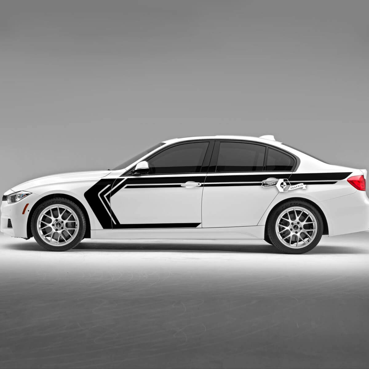 Coppia BMW Hood Doors Side Stripes Rally Motorsport Trim Vinile Adesivo F30 G20
