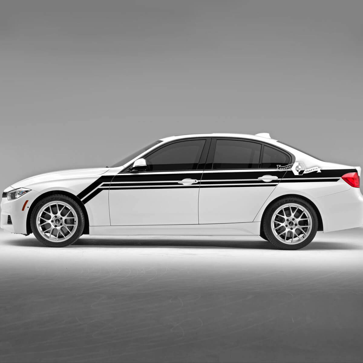 Coppia BMW porte cofano strisce laterali Rally Motorsport parafango posteriore adesivo decalcomania in vinile F30 G20
