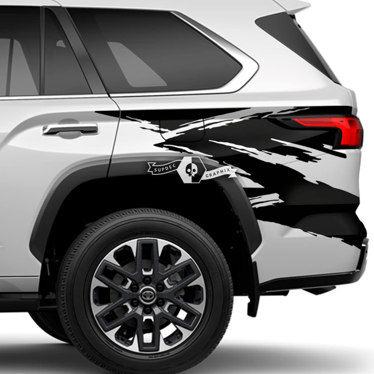 Coppia Toyota Sequoia parafango posteriore striscia avvolgente Splash Dazzle vernice adesivi in ​​vinile decalcomania adatta Toyota Sequoia
