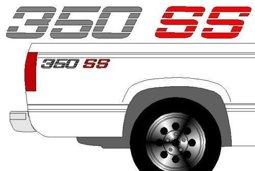 Kit di Adesivi in Vinile per Parafango 350 SS per Chevy Truck 1990-1993