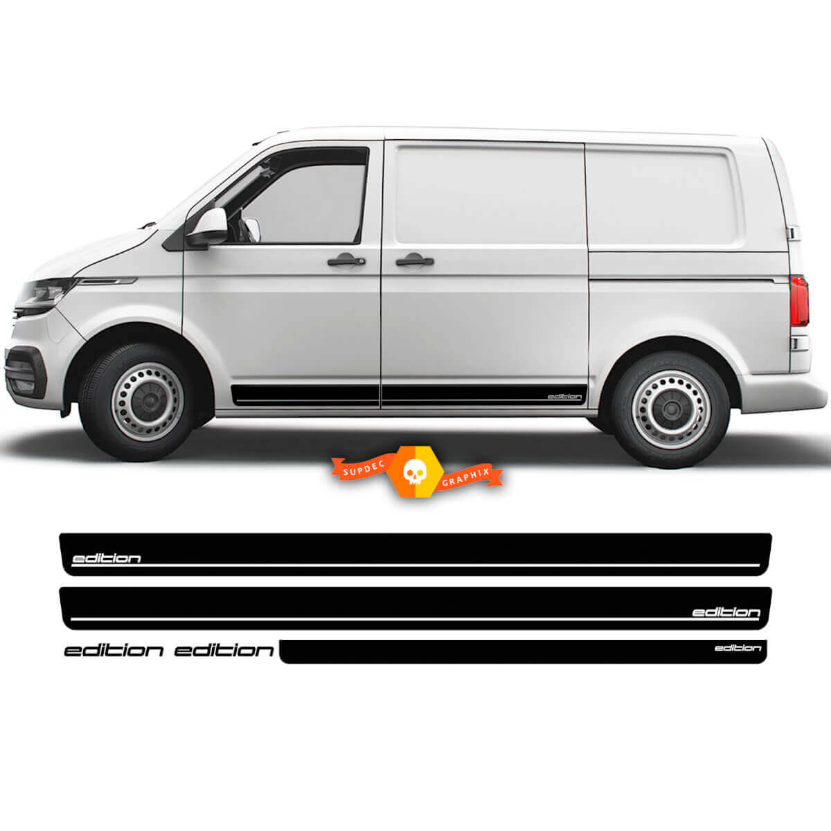 Kit Adesivi in Vinile Striscia Laterale Edizione per Volkswagen Transporter T5 T6 T7