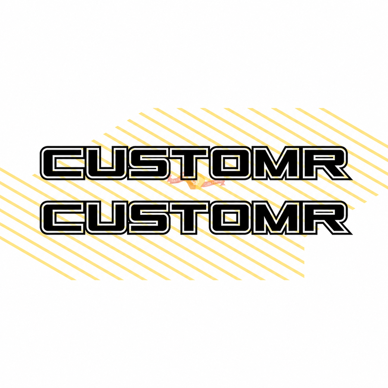 CUSTOMR Double Outline Bed Lettering Pair Fianco del cassone Adesivo in vinile per Ford F-250 F-350