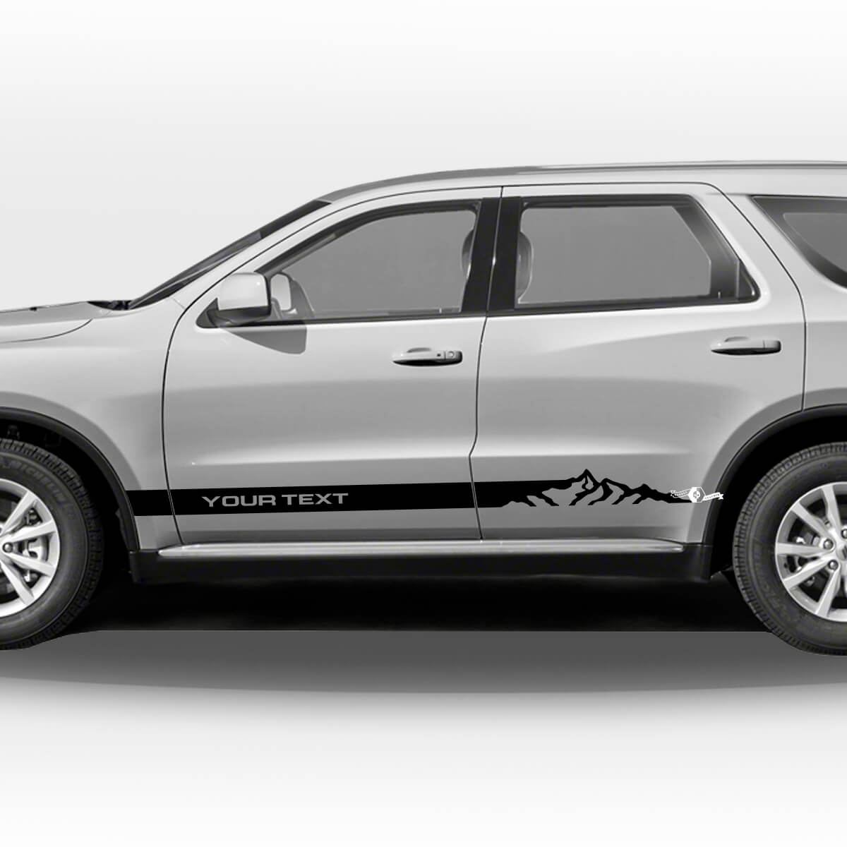 Coppia di Adesivi in Vinile a Strisce Laterali Stile Montagna per Dodge Durango