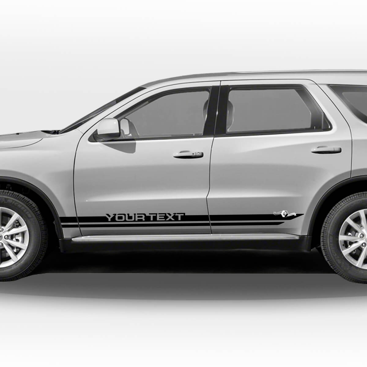 Set di Adesivi in Vinile con Strisce Laterali Personalizzate Doppie per Dodge Durango